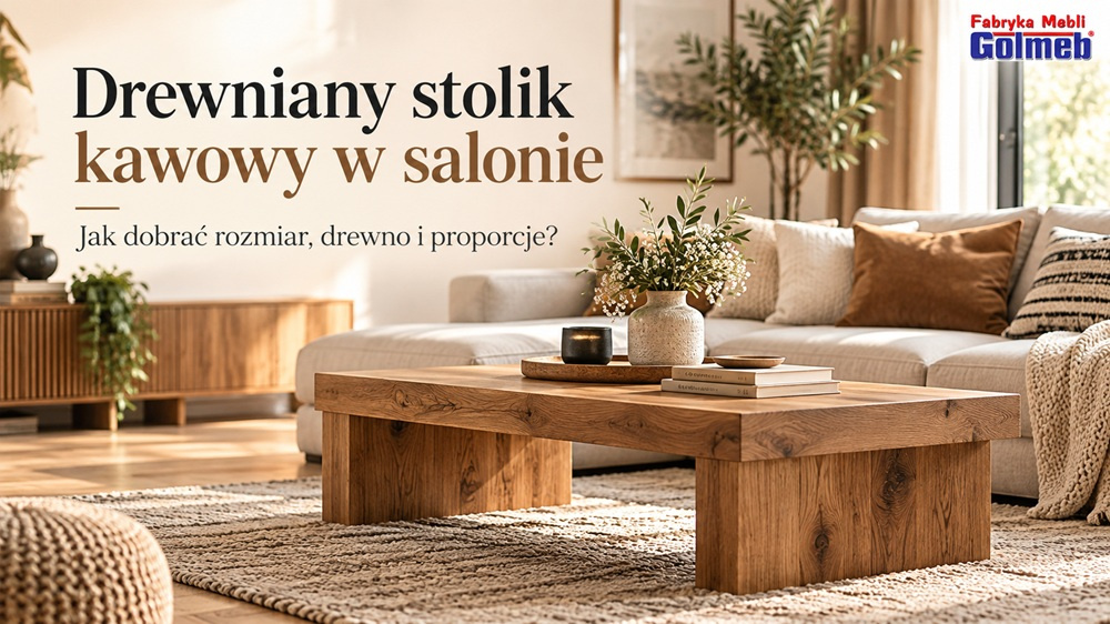 Drewniany stolik kawowy w salonie - jak go dobrać?