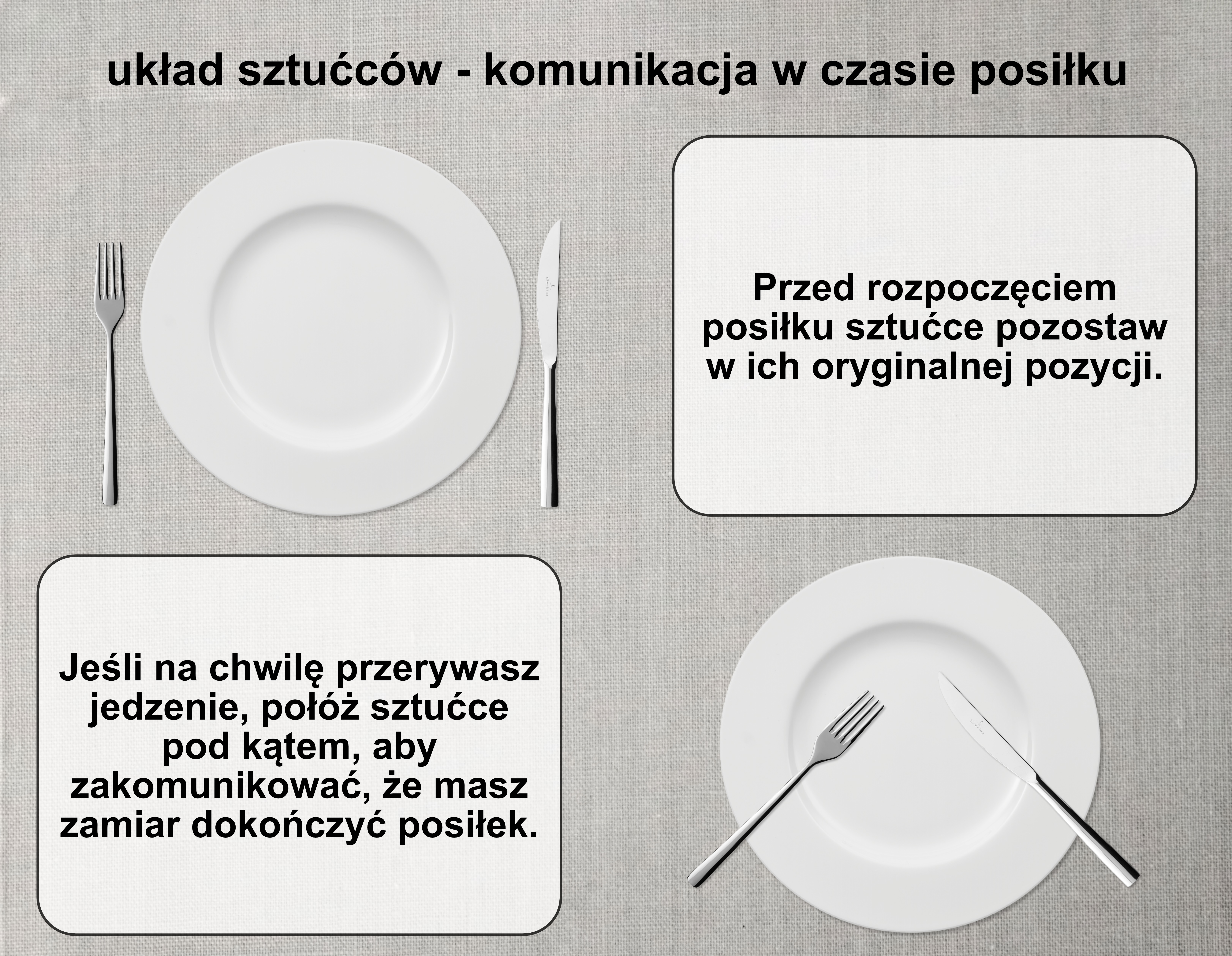 Sztuka manier - jak ułożyć sztućce po jedzeniu