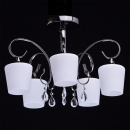 5-ramienna lampa sufitowa w połyskującej czerni z matowymi kloszami MW-LIGHT 315011205