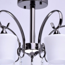 5-ramienna lampa sufitowa w połyskującej czerni z matowymi kloszami MW-LIGHT 315011205