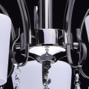 5-ramienna lampa sufitowa w połyskującej czerni z matowymi kloszami MW-LIGHT 315011205