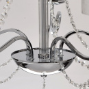 5-ramienna lampa wisząca chrom, białe klosze i kryształy MW-LIGHT Elegance 684010105