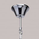 5-ramienna lampa wisząca chrom, białe klosze i kryształy MW-LIGHT Elegance 684010105