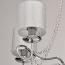 5-ramienna lampa wisząca chrom, białe klosze i kryształy MW-LIGHT Elegance 684010105