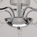 5-ramienna lampa wisząca chrom, białe klosze i kryształy MW-LIGHT Elegance 684010105