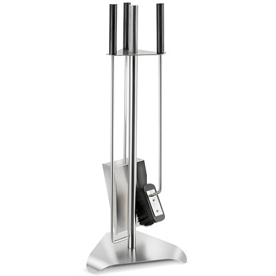 Akcesoria kominkowe na stalowej podstawie Blomus Chimo B65137