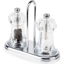 Akrylowe młynki do soli i pieprzu z podstawką Peugeot Brasserie PG-19051