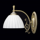 Antyczny kinkiet w kolorze miedzianym i biały klosz MW-LIGHT Classic 450025201