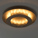 Awangardowa lampa sufitowa złote - drewniane okręgi RegenBogen 712011101