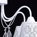 Ażurowa lampa sufitowa biała 8 żarówek MW-LIGHT Elegance 472010508