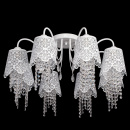 Ażurowa lampa sufitowa biała 8 żarówek MW-LIGHT Elegance 472010508