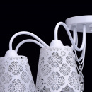 Ażurowa lampa sufitowa biała 8 żarówek MW-LIGHT Elegance 472010508