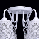 Ażurowa lampa sufitowa biała 8 żarówek MW-LIGHT Elegance 472010508