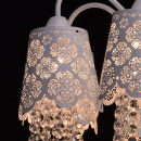 Ażurowa lampa sufitowa biała 8 żarówek MW-LIGHT Elegance 472010508