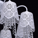Ażurowa lampa sufitowa biała 8 żarówek MW-LIGHT Elegance 472010508