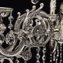 Bardzo duży, misternie zdobiony żyrandol srebrny na 12 żarówek Selena MW-LIGHT 482013812