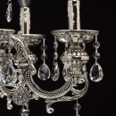 Bardzo duży, misternie zdobiony żyrandol srebrny na 12 żarówek Selena MW-LIGHT 482013812