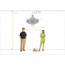 Bardzo duży żyrandol kryształowy na 18 żarówek Carolina MW-LIGHT Crystal 367012918