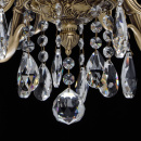 Barokowy żyrandol 6-ramiennym, mosiądz i kryształy CHIARO Classic 411012106