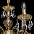 Barokowy żyrandol 6-ramiennym, mosiądz i kryształy CHIARO Classic 411012106