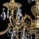 Barokowy żyrandol 6-ramiennym, mosiądz i kryształy CHIARO Classic 411012106