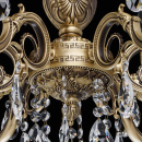 Barokowy żyrandol 6-ramiennym, mosiądz i kryształy CHIARO Classic 411012106