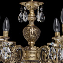 Barokowy żyrandol 6-ramiennym, mosiądz i kryształy CHIARO Classic 411012106