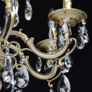 Barokowy żyrandol 6-ramiennym, mosiądz i kryształy CHIARO Classic 411012106