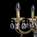 Barokowy żyrandol 6-ramiennym, mosiądz i kryształy CHIARO Classic 411012106
