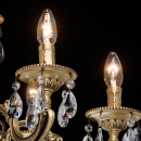 Barokowy żyrandol 6-ramiennym, mosiądz i kryształy CHIARO Classic 411012106