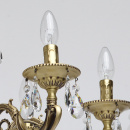 Barokowy żyrandol 6-ramiennym, mosiądz i kryształy CHIARO Classic 411012106