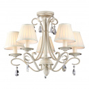 Beżowy żyrandol pięcioramienny z kryształami Brionia Maytoni Classic ARM172-05-G