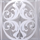 Biała ażurowa lampa sufitowa w rustykalnym stylu 249016905