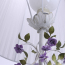 Biała lampa podłogowa ozdobiona motywem kwiatowym 421044701