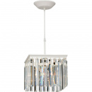 Biała lampa wisząca z kryształów Vitaluce VE5128-0/1S