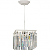 Biała lampa wisząca z kryształów Vitaluce VE5128-0/1S