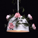 Biała lampa wisząca zdobiona kwiatami 421014101