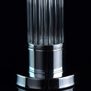 Biała lampka stołowa szkło i chrom MW-LIGHT Crystal 642031501