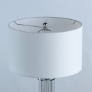 Biała lampka stołowa szkło i chrom MW-LIGHT Crystal 642031501