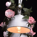 Biała potrójna lampa wisząca zdobiona kwiatami MW-Light Flora 421014203
