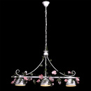 Biała potrójna lampa wisząca zdobiona kwiatami MW-Light Flora 421014203