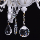 Biało-złoty żyrandol na pięć żarówek Candel MW-LIGHT Classic 301014605