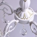 Biało-złoty żyrandol na pięć żarówek Candel MW-LIGHT Classic 301014605