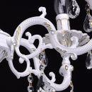 Biało-złoty żyrandol na pięć żarówek Candel MW-LIGHT Classic 301014605