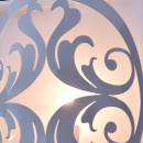 Biały ażurowy kinkiet do sypialni, salonu lub restauracji 249026501