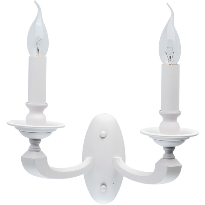 Biały, dwuramienny kinkiet MW-LIGHT Neoclassic