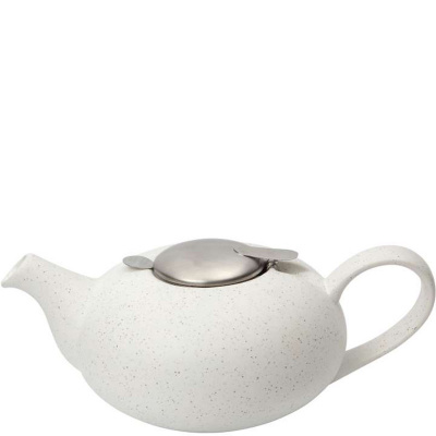 Biały dzbanek do herbaty z filtrem 1,1 Litra Pebble London Pottery LP-17284101