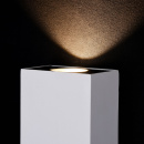 Biały kinkiet zewnętrzny LED kwadratowy, prostokątny Times Square Maytoni O581WL-L6W