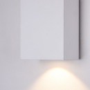 Biały kinkiet zewnętrzny LED kwadratowy, prostokątny Times Square Maytoni O581WL-L6W