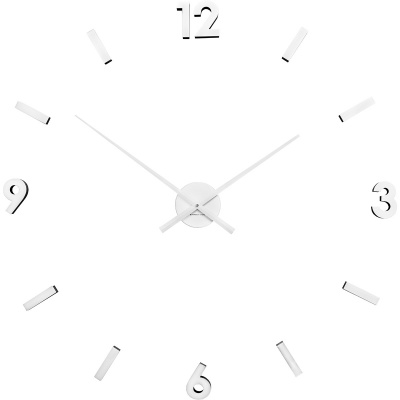 Biały zegar naklejany na ścianę Extender ExitoDesign biały